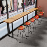Moderner Konsolentisch mit rechteckiger Basis, Wandfl&auml;chen, seitlicher Flur, Eingangsbereich, rustikaler Bartisch in Industriequalit&auml;t - moderner Bistrotisch mit Arbeitsplatte f&uuml;r kleine R&auml;u