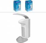 2 x ARNOMED plastist desinfitseerimisvahendi dosaator, desinfitseerimisvahendi dosaator 500 ml, eurodosaator, seebidosaator valge seinale paigaldamiseks, desinfitseerimisvahendi dosaator seinale, seebidosaator p&uuml;sti, ei vaja puurimist.