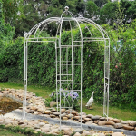 SCENDOR GARDEN Rauast roosikaar, 271 x 207 x 207 cm, romantiline viinapuude kaar, aiakaar, aiaristikud, aiakaar kerkivate taimede jaoks, jasmiini pulmakaar, jasmiini pulmakaar