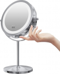 Gospire Cosmetic Mirror with LED Lighting 17.78 cm/7 Inch 1X/10X Magnification Make Up Standing Mirror Double Sided Makeup Mirror