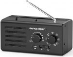 Transistor Radio - AM FM Portable Radio with Best Reception, Built-in Speaker, Headphone Jack, Supports USB Power/Battery Operated Radio for Home/Outdoor/Camping (Black)