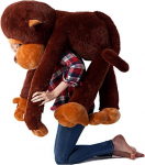 YunNasi Giant Monkey Cuddly Toy, Large Plush Toy, Orangutan Animal Toy, Realistic Designed Stuffed Toy, Gift for Children, Girlfriend (130 cm)
