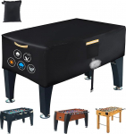 Football Table Cover, 420D Oxford Tarpaulin for Football Table, Waterproof, Universal Table Football Cover, Outdoor with Waterproof Strips, Ventilation Openings and 4 Reflective Strips Handles