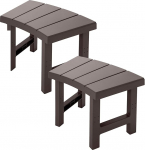 Intex PureSpa 28514 4 Seater Round Bench 2 Medium Seater Plastic Brown 40cm