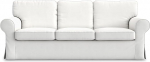 MASTERS OF COVERS Diivanikate IKEA Ektorp 3-kohalisele diivanile, valge diivanikate, Ektorp diivanikate puuvillast, Ektorp 3-kohalise diivani kate, 218 x 88 x 88 cm.