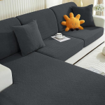 YEMYHOM Stretch-Kissenbez&uuml;ge f&uuml;r Sofa, Stuhl, Sitzkissen, weicher Couchbezug, Ersatzbezug mit Rautenmuster, M&ouml;belschutz mit elastischer Unterseite (1 Kissenbezug, Diamant-Dunkelgrau)