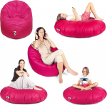 Patchhome 2 in 1 Function Bean Bag, 100 cm Diameter, Suitable for Indoor and Outdoor Use, Ready Filled Available