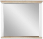 Stella Trading Jasmin seinapeegel heledast m&auml;nnipuust k&auml;sit&ouml;&ouml;nduslikus tammepuidust maal&auml;hedases stiilis peegel koos riiuliga esikusse ja garderoobi 93 x 83 x 15 cm (B x K x S)