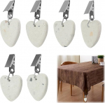 Morobor laudlinade kaaluklambrid, 6 t&uuml;kki s&uuml;dame kuju laudlinade kaalud kivi laudlinade kaalud metallist klamber v&auml;litingimustes piknikuks pere &otilde;htus&ouml;&ouml;gi laua kaunistamiseks (segatud v&auml;rvid)