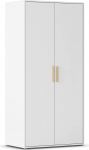 Rauch M&ouml;bel Hamilton garderoobikapp, garderoobikapp, organiseerija, 2 ust, valge, massiivne tammepuidust k&auml;epide, 93 x 194 x 54 cm