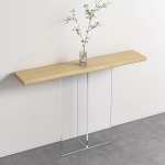 Diivanitagune riiul, laud, konsool, diivanilaud, kitsas sissep&auml;&auml;sulaud, t&auml;ispuidust laud, kaasaegne dekoratiivne stiil (stiil 3, 100 x 30 x 80 cm)