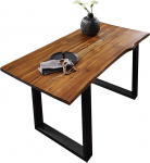 Sam&reg; Stiilne akaatsiapuidust, IDA s&ouml;&ouml;gitoa laud kaetud searauast jalgadega, t&ouml;&ouml;tlemata v&auml;limusega, laua servaga lauaplaat