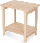 Shine Company Providence Adirondack ristk&uuml;likukujuline tahke puidust k&uuml;ljelaud V&auml;ike v&auml;litingimustes kasutatav v&auml;ike terrassilaud, naturaalne