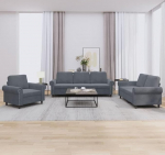 3-osaline diivanikomplekt koos pehmendustega tumehall sametist diivan Lounge m&ouml;&ouml;bel elutoa diivanid3202171