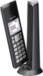 Panasonic KX-TGK220GM disainitelefon automaatvastajaga ja &auml;ratuskellaga, majasisene telefon (juhtmeta), HD-telefoni, matt must