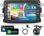 2G & 64G 7-tolline autoraadio Renault Dacia Duster Sandero Dokker Logan Lodgy Capturile koos Carplay Android Car, Android 13, puutetundlik Bluetooth HiFi/RDS/FM raadio, WiFi Navi/AHD tagurduskaameraga