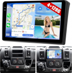4G + 128G CAMECHO Android 15 autoraadio Fiat Ducato3 / Peugeot Boxer / Citroen Jumper koos Sat Navi Carplay Android autoga, 2 DIN raadio 9-tollise puuteekraaniga Bluetooth RDS FM WiFi + tagurdamine
