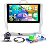 4G + 128G autoraadio Android 15 Focus Exi MT 2 3 Mk2 Mk3 2004-2011, 9-tolline HD puuteekraaniga autoraadio traadita Carplay Android auto GPS Wi-Fi USB Bluetooth 5.0 FM RDS raadio tagurduskaameraga