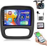 Roinvou 4+64G DAB/DAB+ autoraadio Opel Vivaro B/Renault Trafic/Fiat Talento/Nissan NV300 Android15 juhtmevaba Carplay Android Car 9-tollise puuteekraaniga raadio GPS Bluetooth WiFi FM/RDS EQ HIFI SWC