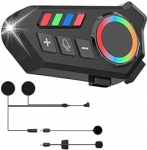 OBEST mootorratta kiivri k&otilde;rvaklapid, mootorratta kiiver LED ja RGB tuled, Bluetooth 5.4, juhtmevaba k&auml;ed, HD m&uuml;rasummutus, IPX8 veekindel