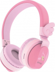 Riwbox BT05 Wings Kids juhtmevabad Bluetooth Over-Ear k&otilde;rvaklapid 85dB/103dB helitugevuse reguleerimine kokkupandav mikrofoniga/TF-kaardiga &uuml;hilduv PC/kooli roosa