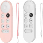 Kaugjuhtimispuldi &uuml;mbris, mis &uuml;hildub Google Chromecast 2020 4K / Chromecast 2022 HD &uuml;mbrisega, pehme silikoonist &uuml;mbris kaugjuhtimispuldile, 2 komplekti