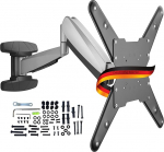 SCHWAIGER 9444 TV seinakinnitus 23-55 tolli kallutatav / p&ouml;&ouml;ratav Max. 30 kg / VESA standard 400 x 400 Must Koos paigaldustarvikutega