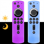 2 Pack Silikoonist kaugjuhtimispuldi &uuml;mbris, kerge libisemiskindel &scaron;okit&otilde;end 3. p&otilde;lvkonna helendav pimedas helendav pimedas helendav taevasinine ja helendav lillakas