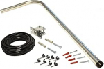 TV/FM antenni paigalduskomplekt - 24" kumer L-kujuline TV-antenni mast / klamber ja paigalduskomplekt p&ouml;&ouml;ningule / r&auml;&auml;stale / seinale jne.