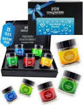 Hallingers Genuss Manufaktur tee kinkekomplekt isadep&auml;evaks - 5 sorti premium lahtist teed klaasis elegantses kinkekarbis, vegan tee komplekt "Danke Papa" maitsekomplekt, kingiidee isale, ka j&otilde;uludeks