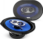 Pyle 6 x 9/7 x 10 autok&otilde;larid 4 Way Quadriaxial Sound Audio But&uuml;&uuml;lkummi 500W 4 Ohmi impedantsiga ja 3/4" Piezo Tweeter Sinine paar