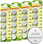 GutAlkaLi CR2450 3V liitiumm&uuml;ntepatarei 20 elavh&otilde;bedavaba, pika elueaga tugeva v&otilde;imsusega 3-voldine liitium patarei elektroonikaseadmetele; kell, kodumajapidamises, autopuldi v&otilde;tmes.