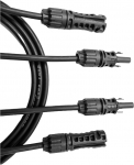 St&auml;ubli Qabl pikenduskaabel 2 x 1 m 4 mm&sup2; koos p&auml;ikesepistikuga Original MC4 Evo2 fotogalvaanika- ja p&auml;ikesekaabel koos pistikuga PV p&auml;ikeses&uuml;steemid ja r&otilde;duelektrijaamad P&auml;ikesepaneelide pikendus (2 m)