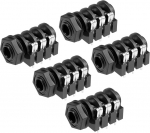 hankekaart 5 tk 6.35mm 6 Pin Female Headphone Stereo Jack Audio Video Connector PCB Bracket Black