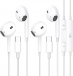 USB C k&otilde;rvaklapid iPhone 16/15/Plus/Pro/Pro Max, HiFi Stereo In-Ear k&otilde;rvaklapid sisseehitatud mikrofoni ja helitugevuse regulaatoriga, &uuml;hilduvad iPadPro, Pixel 7/6, Galaxy A55/A34/A54/A53/S24/S23 FE, 2