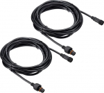 PATIKIL 16.4ft 3 Pin pikenduskaabel, 2 Pack 18AWG veekindel IP67 pistikupesa mees- ja naisotsaga LED ribade jaoks, must