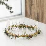 ukiyo &uuml;mmargune k&uuml;&uuml;nla hoidja 24 k&uuml;&uuml;nla jaoks l&auml;bim&otilde;&otilde;t 1,3 cm advendikiriku kaunistus advendiaegne j&otilde;uluv&auml;rv: K&uuml;&uuml;nla hoidja kuldne