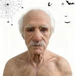 Pipihome Old Man Mask, Halloween Masks Horror, Realistlik Latex Mask Men, Halloween Mask Kost&uuml;&uuml;m T&auml;iskasvanud, Masquerade Ball Carnival Cosplay
