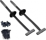 Nylon Universal Kabelbinderschnalle, 50 St&uuml;ck, robust, selbstsichernd, UV-best&auml;ndig, Draht, Nylon, Kabelbinderhalter, Sto&szlig;stangen-Halter, Auto-Kunststoff-Nietverschl&uuml;sse