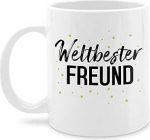 Kruus 325 ml - avaldus - Weltbester Freund - 325 ml - valge - kohvitasside jaoks &uuml;tlused avaldused parimad s&otilde;brad kohvitass avaldus kruus Happy New Year parim uusaasta &uuml;tlus saksa tekstiga