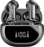 TOZO NC20 juhtmevabad Bluetooth k&otilde;rvaklapid, k&otilde;rvaklapid Bluetooth 5.4, 6 mikrofoni, AI Clear Calls, ANC m&uuml;rasummutus, LDAC Hi-Res Sound, Stereo Bass, IPX8 veekindel, juhtmevaba laadimine