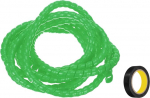 hankekaart Spiralkabelwicklung, 3 m, 8 mm, Kabelf&uuml;hrungsh&uuml;lse, PP-Isolierung, Kabel-Organizer f&uuml;r Computer-Draht, Stromkabel, Gasleitung, gr&uuml;n mit Klebeband