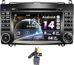 Amaseaudio Android autoraadio, juhtmeta Carplay Android auto, DSP+, sisseehitatud DVD-m&auml;ngija, 2 DIN &uuml;hildub Benz W169 W245 W906 (DVD-m&auml;ngijaga)