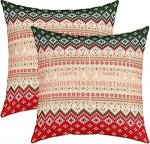 J&otilde;ulupadja katted 40x40cm komplekt 2 pehme j&otilde;uluhirve j&otilde;ulukaunistus lumehelbeke triibud jooned dekoratiivsed padjakatted &otilde;nnelikku uut aastat padjakatted