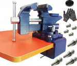 MYTEC 2 in 1 Heavy Duty Bench Vice - t&auml;iustatud mitmeotstarbeline laudapink - universaalne p&ouml;&ouml;rlev 270&deg; t&ouml;&ouml;klamber Vice - 6" sinine