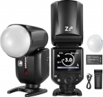 NEEWER Z2-N 2.4G TTL Flash Round Head Flash Speedlite Compatible with Nikon Cameras 76W 1/8000s HSS, Diffuser 2 Modelling Lamps Better UI TTL/M Switch Button 3000mAh Battery 600 Full Power Flash