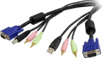 Startech 6ft 4-In-1 USB VGA KVM kommutaatorkaabel koos heli ja mikrofoniga