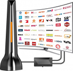 DVBt-T/DVB-T2 antenn, DVBT2 antennid koos v&otilde;imendiga pika ulatusega ja 360&deg; vastuv&otilde;tuga, siseruumide antenn telerite jaoks tugeva magnetilise alusega, toetab 4K 1080P - k&otilde;ik telerid DAB/UHF/VHF