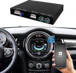Ninetom Apple Carplay traadita adapteri dekooder 2014-2018 BMW Mini Cooper F55 F56 F54 F57 NBT s&uuml;steemile, toetab traadita Android autot, Mirrorlink, GPS navigatsiooni, Siri, tahavaate kaamerat