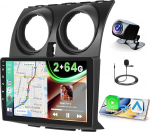 2+64G Android autoradio Nissan Qashqai J10 2006-2016 juhtmevaba Carplay & Android Car, 9-tolline IPS puuteekraaniga raadio Bluetooth/GPS/taustakaamera/FM/WiFi/SWC/26UIga